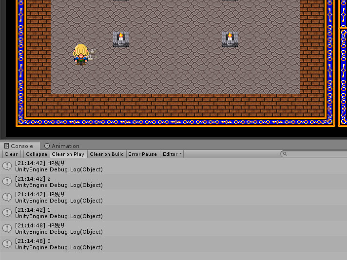 Unity2D ダメージトラップ2